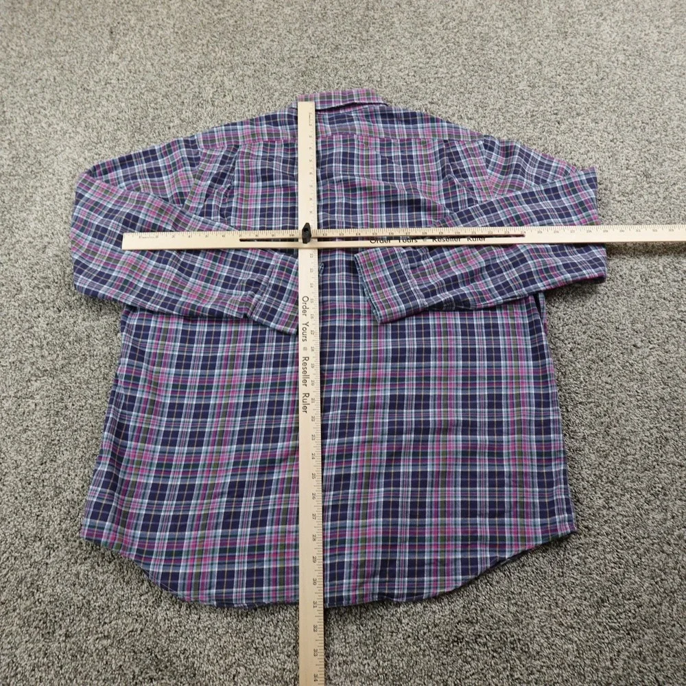 Polo Ralph Lauren Shirt Mens XL Blue Pony Classic Fit Performance Flannel Preppy